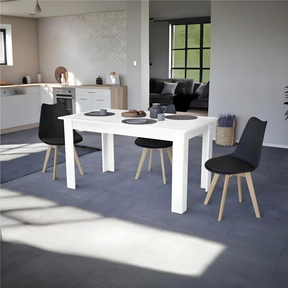Masă de dining Yorki Standard 140x80 cm albă