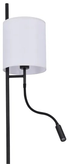 Lampadar LED TOKYO 1xE27/40W/230V + LED/3W negru/alb