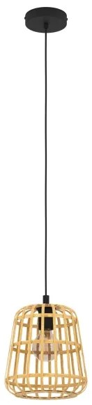 Lustră pe cablu Eglo 390152 MONTEZUELO 1xE27/40W/230V d. 24 cm maro