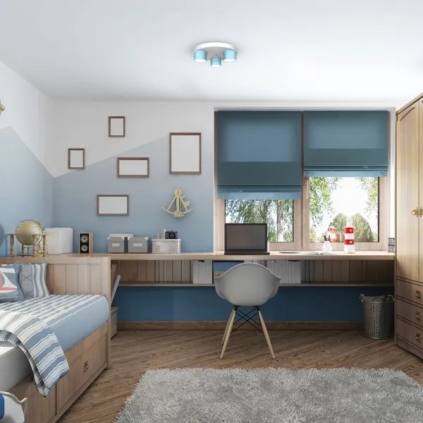 Plafonieră DIXIE 3xGX53/11W/230V albastră