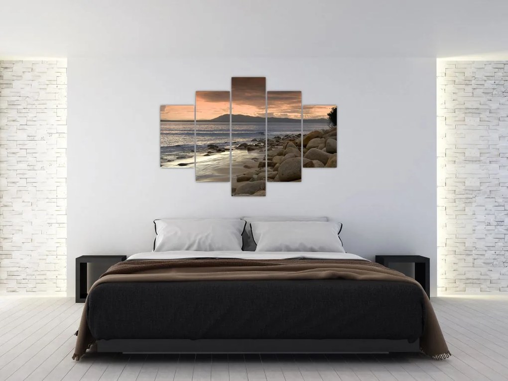 Tablou - Marea și munții (150x105 cm)