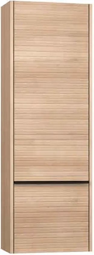 Dulap coloana mare suspendat KolpaSan Orphia canelat 1 usa si 1 sertar 45x140 cm finisaj acacia