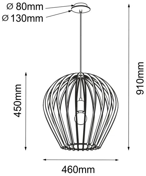 Amplex 5016 - Lustru BALA pe cablu, 1xE27/20W/230V, bej