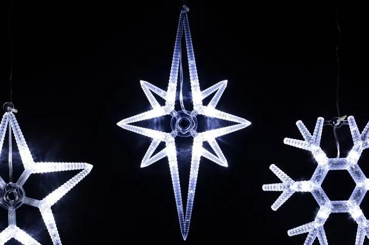 Decorațiuni pentru ferestre de Crăciun - 3 buc, LED