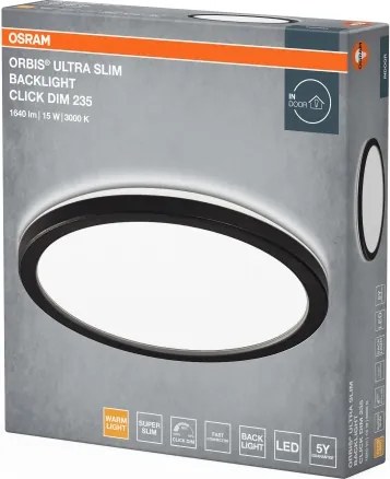 Osram - Plafonieră LED reglabilă ORBIS ULTRA SLIM LED/15W/230V Ø 23,5 cm, negru
