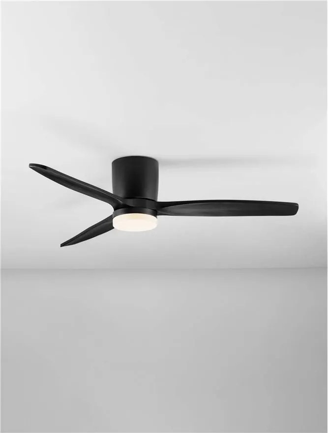 Lustra LED cu Ventilator si telecomanda ALOA negru