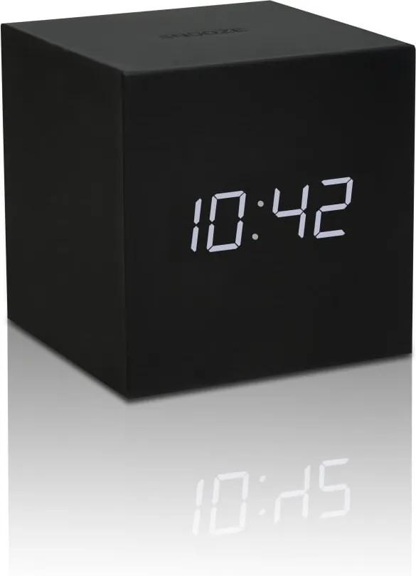 Ceas deșteptător cu LED Gingko Gravity Cube, negru