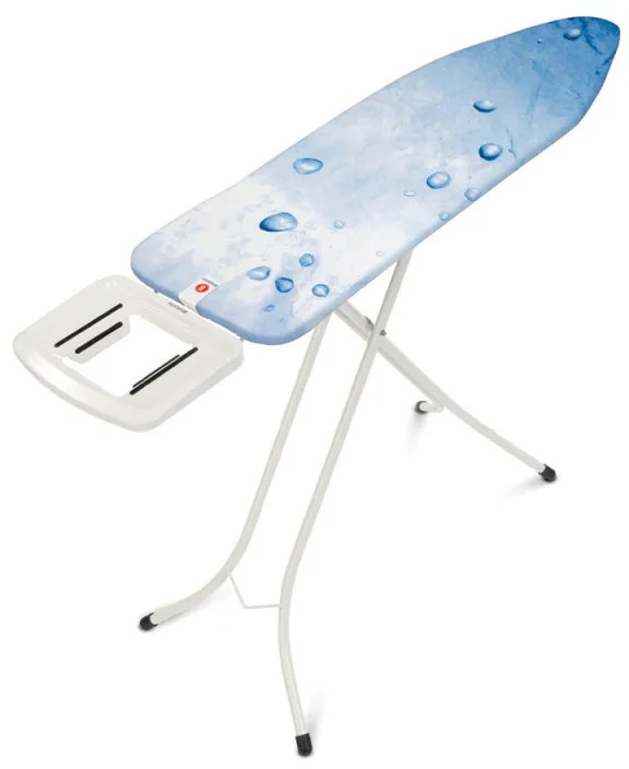 Masa de calcat Brabantia B 1003343, 124x38 cm, 7 pozitii de reglare, Suport fier de calcat, Alb/Albastru