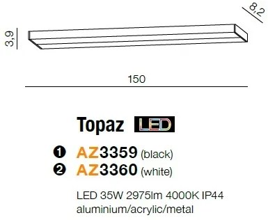 Aplica de perete LED pentru oglinda baie IP44 Topaz ZZ AZ3359