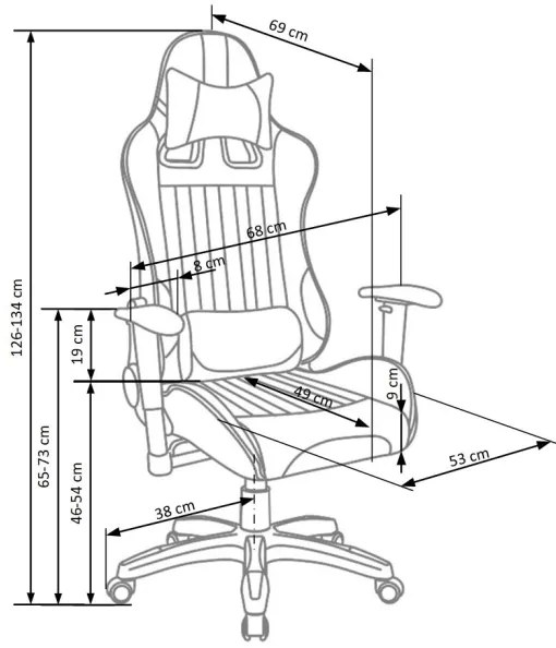 Scaun de birou ZENU, roșu