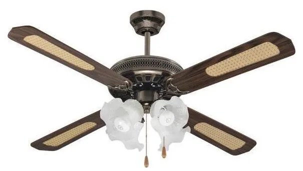 Ventilator de tavan 4xE27/70W/230V d. 132 cm maro/bronz