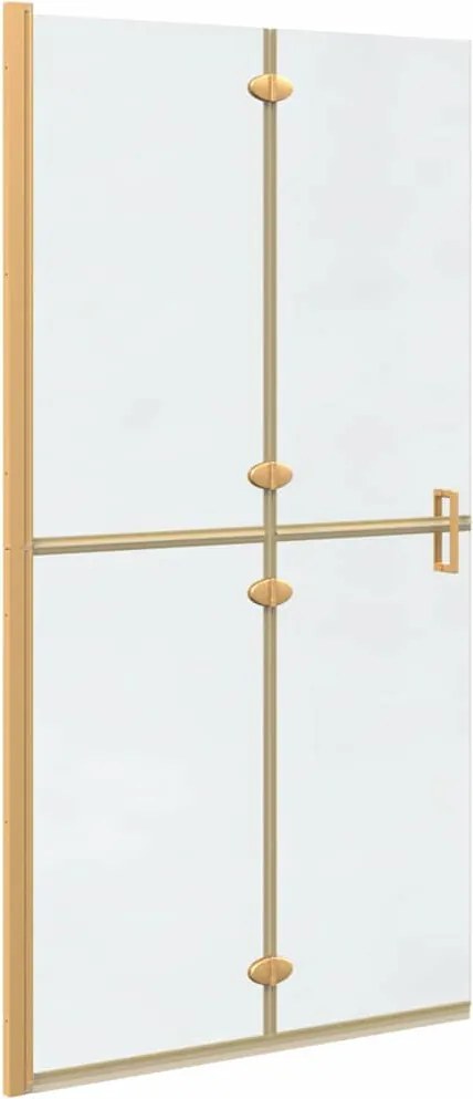 vidaXL Perete de duș Walk-In Auriu 100 x 6,5 x 190 cm