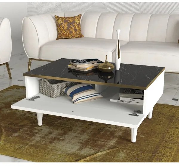 Măsuță de cafea RAVENNA 60x90 cm albă