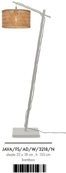 Lampadar eco din bambus Java S white/32x18, nat