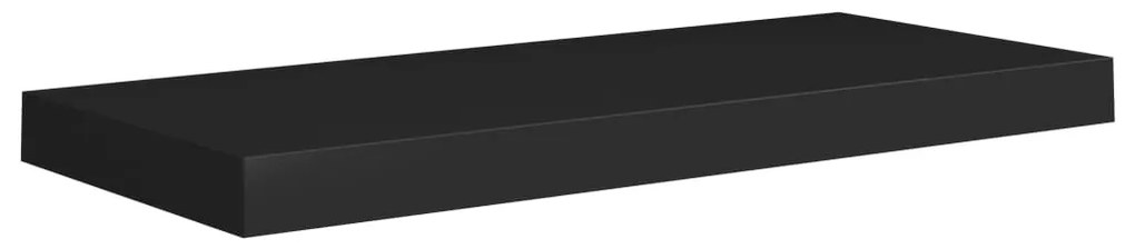 323832 vidaXL Raft de perete suspendat, negru, 60x23,5x3,8 cm, MDF