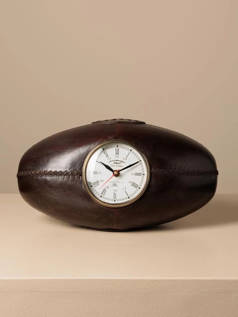 Ceas de masa, din piele naturala si alama, Rugby