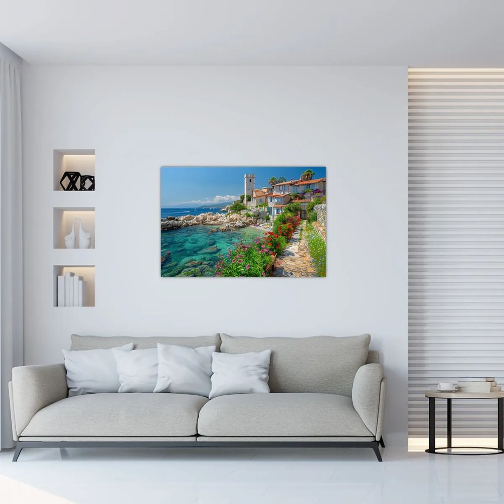 Tablou - Sat pitoresc de coastă (90x60 cm)