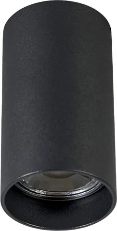 Set de 4 spoturi moderne negre montate la suprafață 5,5 cm GU10 50 mm - Tuba