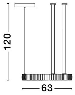 Lustra LED suspendata design elegant LAZURA