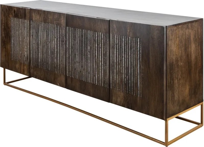 Comoda extravaganta Ongx 177cm, lemn mango/ piatra agat