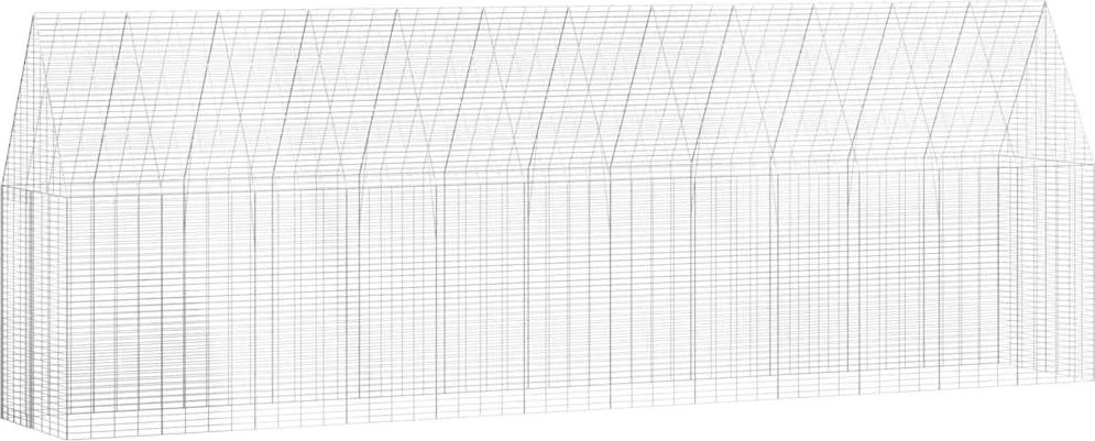 vidaXL Cușcă pentru pui 2 pcs Argintiu 600 x 100 x 210 cm