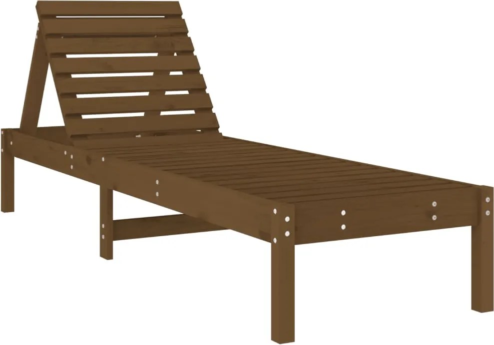 vidaXL Șezlong, maro miere, 199,5x60x74 cm, lemn masiv de pin