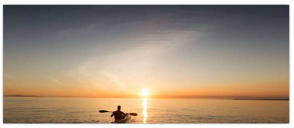 Tablou - caiac pe mare (120x50 cm)