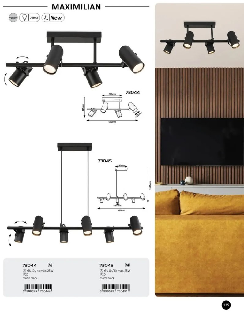 Lampa de podea stil industrial Maximilian 2L