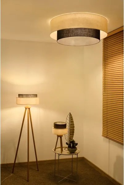 Brilagi - Plafonieră LED Boho Style 3xE27/15W/230V, Ø 80 cm, crem/maro