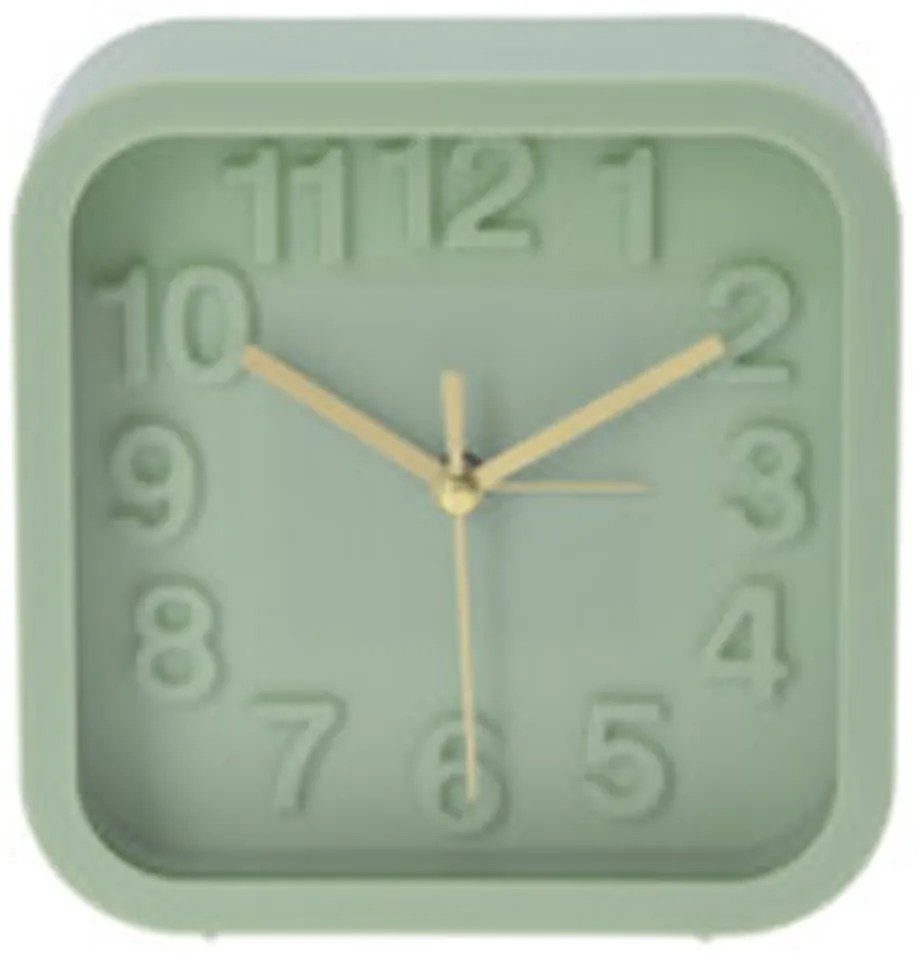Ceas cu alarma, 13.2x5.2x13.2 cm, verde