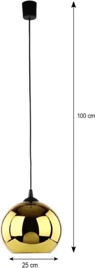 Lustră LED pe cablu CUBUS Ø 25 cm 1xE27/15W/230V