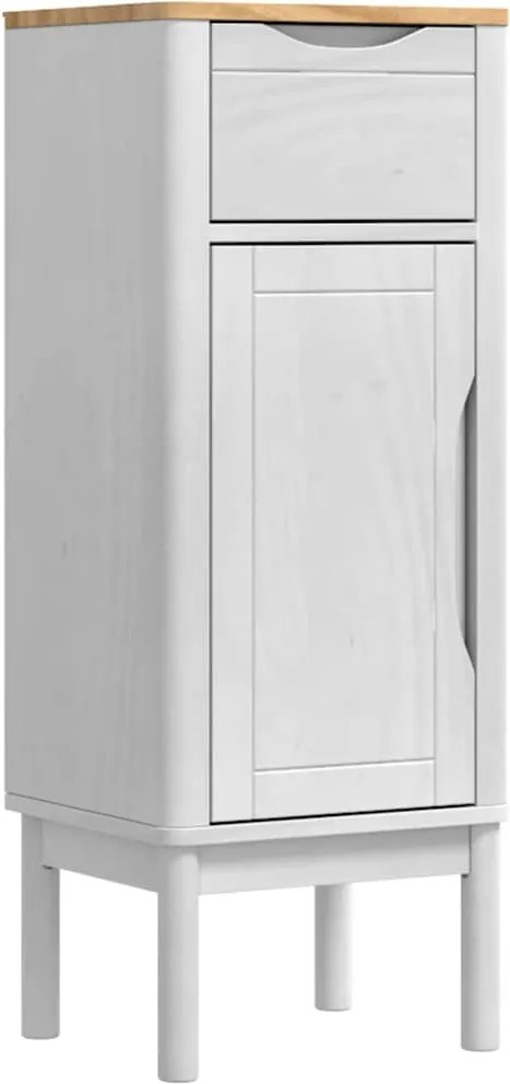 vidaXL Dulap de Baie FLORO Alb 35 x 30 x 90 cm Lemn de pin masiv