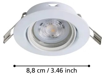 SET 3x corp de iluminat LED încastrat Eglo 901756 FAVAZZINA 1xGU10/4W/230V alb