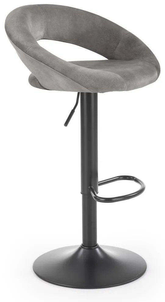 Scaun de bar H102 velvet gri