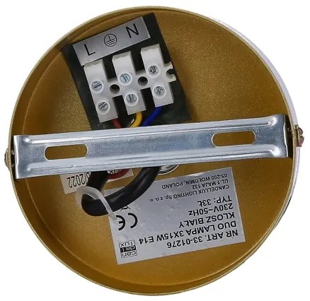 Lustră pe cablu DUO 3xE14/40W/230V aurie/neagră