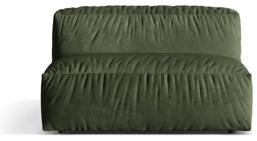 Modul pentru canapea modulară verde cu tapițerie din catifea (de mijloc) Martina – Micadoni