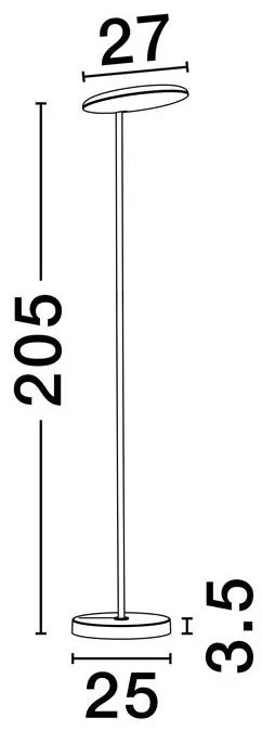 Lampadar/Lampa de podea LED modern NOTOS alb