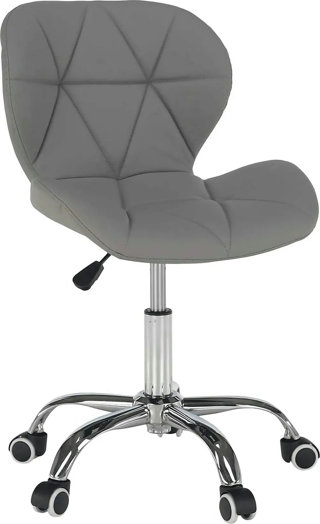 Scaun birou ARGUS NEW, gri/crom, piele ecologica/metal, 47x56x73/84 cm