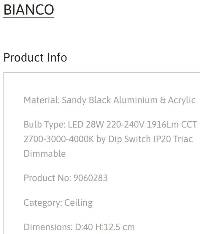 Plafoniera LED design modern BIANCO 28Watt, NVL-9060283