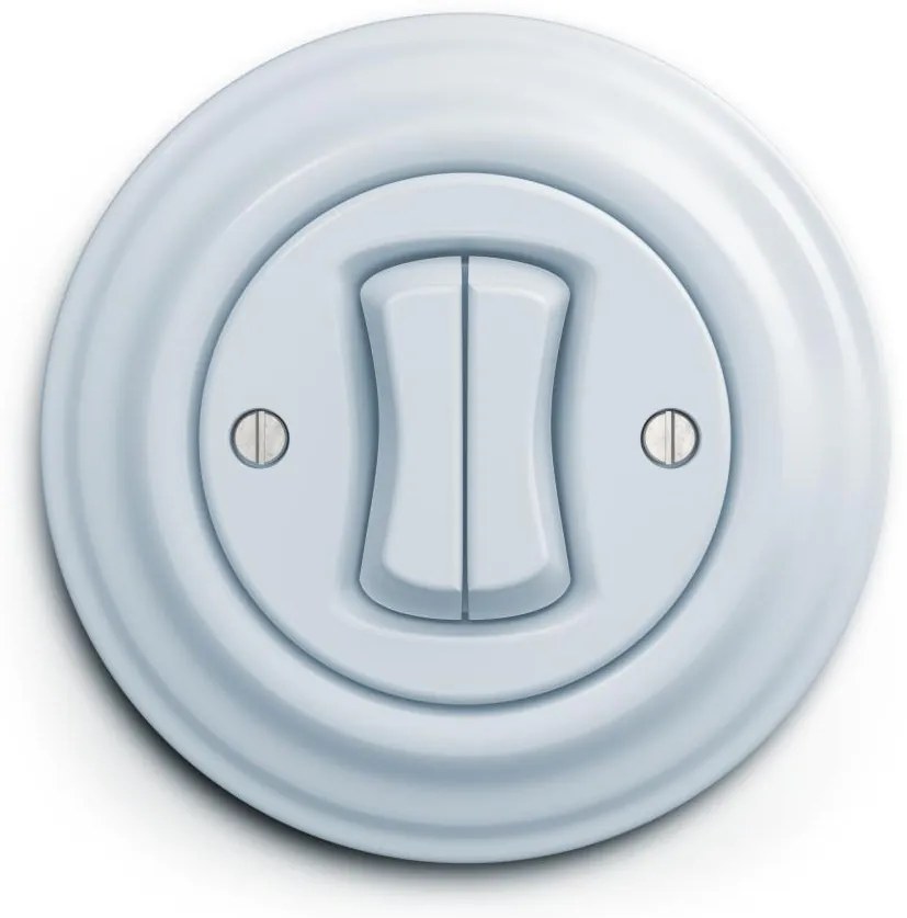 Kliklap - Întrerupător retro în serie cu ramă nr. 5, albastru