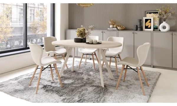 Masă de dining extensibilă ARTUR, bej