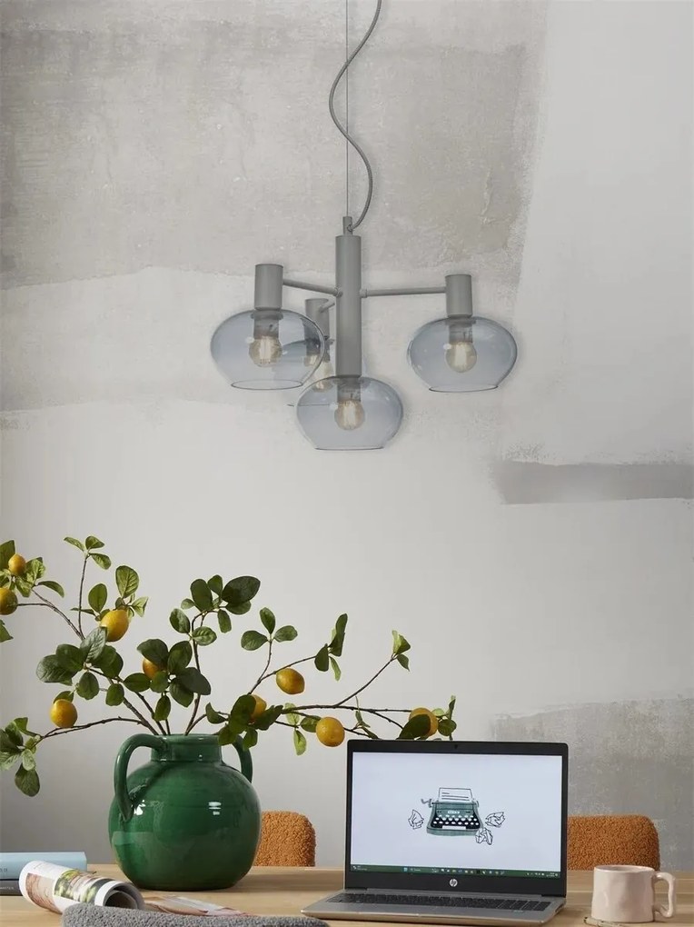 Lustra suspendata design decorativ Bologna 4L gradient/gri