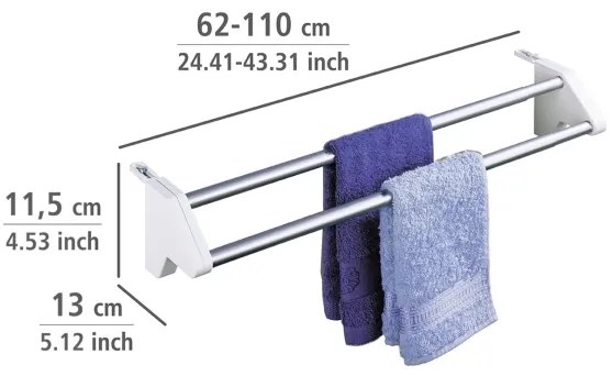 WENKO 3702100 - Suport de uscare 13x11,5 cm argintiu/alb