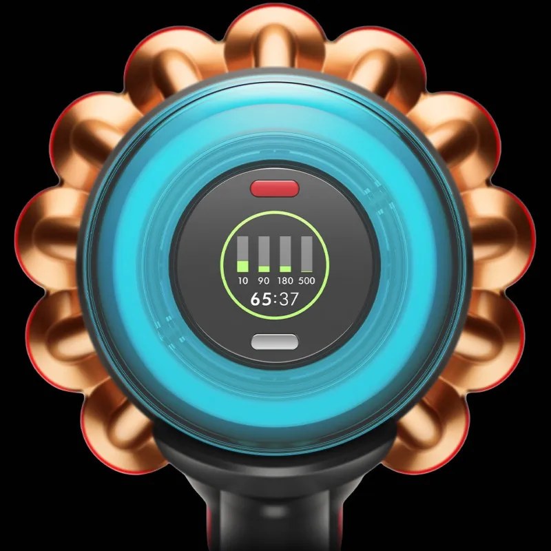 Aspirator vertical Dyson V16 Piston Submarine 492969-01, 315AW, 900W, 1.3L, 70 min, CleanCompaktor™, Hyperdymium™, Umed/uscat, HEPA, LCD, Negru/Cupru