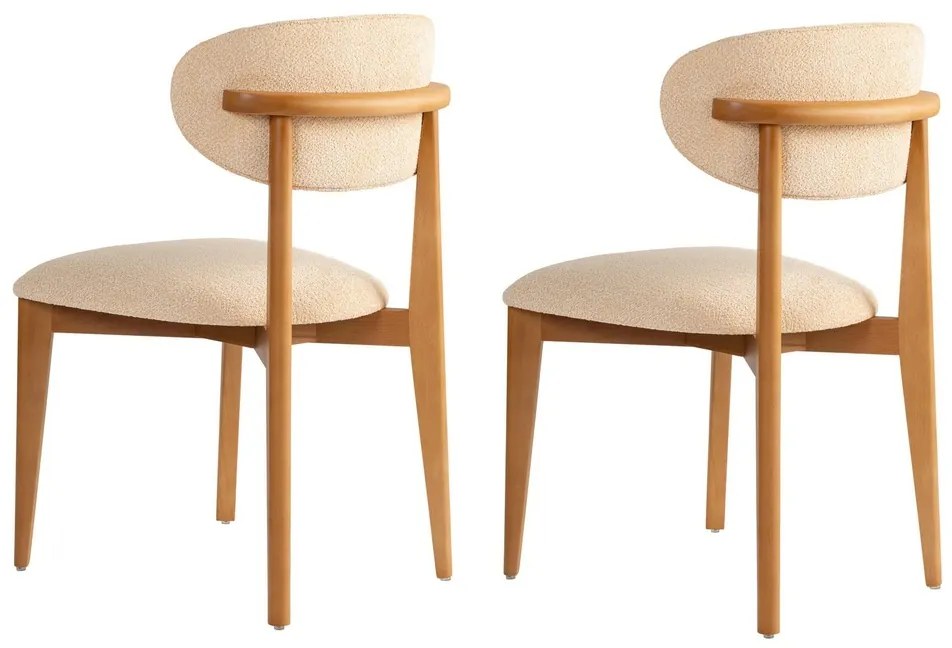 Set de scaune de sufragerie Lionte Beige și DarkOak, 2 buc.