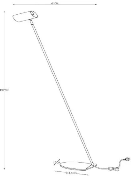 Lucide 19700/01/30 - Lampadar HESTER 1xGU10/7W/230V negru