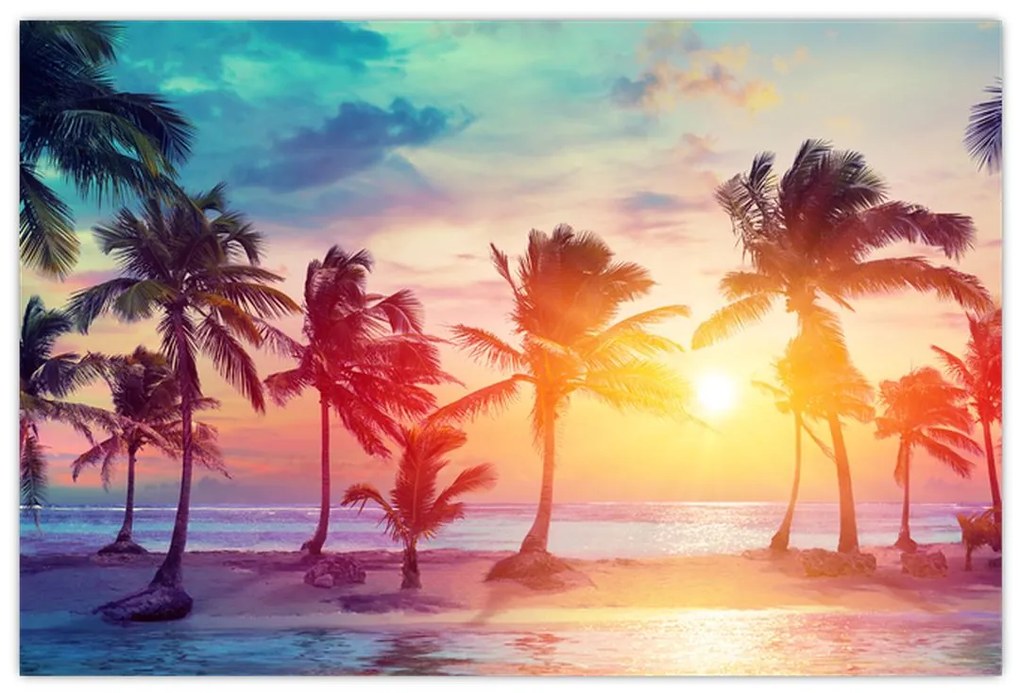 Tablou - Apus de soare tropical (90x60 cm)