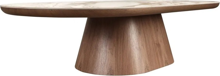 Masuta cu blat din marmura portelanata Walnut 160x80cm