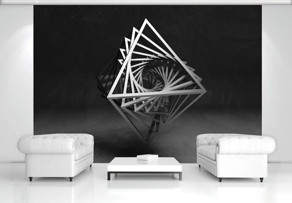 Fototapet - 3D geometrie (254x184 cm)
