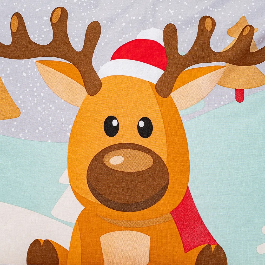 Lenjerie de pat din bumbac 4Home Christmasreindeer, 140 x 200 cm, 70 x 90 cm